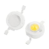 uxcell LEDランプビード エミッター ウォームホワイト 290-300LM 2800K-3200K 2個入り