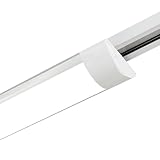 LEDベースライト ダクトレール用 薄型 器具一体型 配線ダクトレール用 ライティングレール用 レールライト ライティングバー高輝度 省エネ 広発光 目に優しい 取付簡単 工事不要 (昼光色, 長さ60CM)