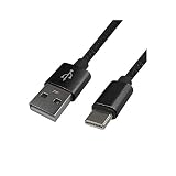 LAZOS USB-TypeC 3A 断線防止 充電・転送用ケーブル 2m ブラック