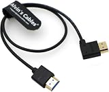 Alvin's Cables 8K 2.1 HDMIケーブル 高速 Atomos Ninja Vモニター用 ストレートからレフトアングルHDMIコード Z CAM E2 用 for Sony FS5| FS7| A7S3 カメラ 19.7インチ|50cm