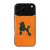 COGURE 互換 iPhone 17 ProMax ケース 本革 犬 COT 犬柄A オレンジ