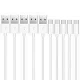 USB Type C ケーブル 2m 5本セット LpoieJun【3A急速充電 /480Mbps 高速データ転送】 USB-A to C タイプc 充電ケーブル 高耐久TPE素材 56KΩレジスタ実装 スマートフォン/タブレット/ゲーム機 等 USB-C機器対応 (ホワイト)