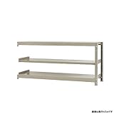 軽中量棚150kg 連結 幅150×奥行30×高さ70cm 3段 ニューアイボリー 150kg/段