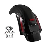 HDBUBALUS リア フェンダー システム LEDライト付き リアフェンダー ハーレー ツーリング ロードグライドエレクトラグライド ストリートグライド 2009-2013用 レッドレンズ