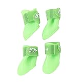 ペットレインシューズ 犬用 犬用ブーツ シューズ レインブーツ 防水 純色 かわいいスタイル ペット用 シリコーン ゴム PVC (L, グリーン)