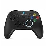 ゲームパッド Bluetooth 5.0ワイヤレス振動ゲームパッド6軸ジャイロスコープソマトセリ振動ゲームコントローラ ゲームパッド (色 : Black, Size : One size)