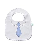 Baby Laundry Cotton Knit Reversible Bib for Boys - Blue Lattice (3-6 Months) by Baby Laundry