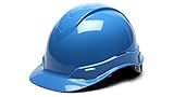 Pyramex HP44162 Ridgeline Cap Style Hard Hat with 4-Point Ratchet Suspension, Light blue by Pyramex