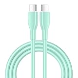 iPhone 16対応 USB-Cケーブル【1.83m PD3.0対応 急速充電3A】シリコン素材 柔らかく絡まない Type-C to Type-Cケーブル iPhone15 / Galaxy/iPad/MacBook各種対応 ブラック＋ホワイト