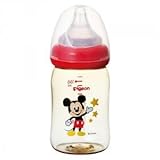 ピジョン 母乳実感哺乳びん プラスチック ミッキー柄 160mL×3個セット