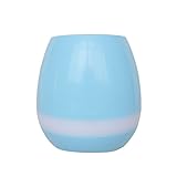 多機能ミニワイヤレスbluetoothサブウーファーUSB充電カラフルLED音楽花瓶植木鉢屋内な装飾品 MusicPot (Blue) [並行輸入品]