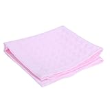 Domybest　ガーゼハンカチ　ベビー　25 X 25cm　コットンタオル　チェック柄　柔らかい　ベビーハンカチ　赤ちゃん　沐浴 授乳 出産お祝い 3色 (ピンク)