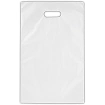 Amazon｜ヘッズ 無地袋 25×40cm M 100枚 フロスト(PE) 半透明 小判抜き