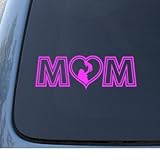 MOM Mother Baby 1282 - MOM - 母赤ちゃん - ビニールカーデカールステッカー 1282 - ピンク