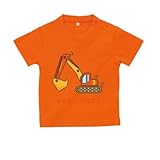 BabyChips 専用ショベルカー(名入れ半袖ベビーTシャツ) 80 オレンジ