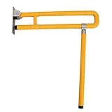 Kesoto 安全手すり　ねじ　ステンレス　折りたたみ　手すり　グリップ　トイレ　バスルーム　滑り止め　２色選べる - 黄