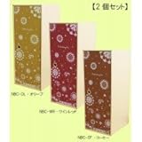 バンドー ブーツ収納BOX(花柄) 同色2個セット NBC-OL・オリーブ