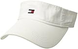 Tommy Hilfiger メンズ ダッドハット フラッグ 無地 コットンバイザー, ホワイト(Classic White), One Size