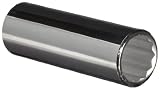 Martin SMD1219 19mm Type II Opening 1/2 Square Drive Socket, 12 Points Deep, 79.5mm Overall Length, 