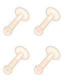 [From da Phactory] [フロム ダ ファクトリー] シークレットピアスシリーズ 押しピン リテーナー 4本セット 軟骨ピアス (16G, シャフト10mm,カラー ベージュ)