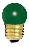Bulbrite 702407 - 7.5S11G - Green 7.5 Watt S11 Light Bulb, 130 Volt Long Life, Medium Base by Bulbri