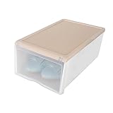 [8箱入り] Hapilife シューズボックス 靴箱 収納ボックス チェスト ベージュ