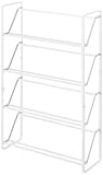 山崎実業 スリムシューズラック  フレーム 4段 ホワイト 2391