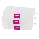 uxcell パーツストッカー　収納ケース　電気部品　　3個入り 10グリッド