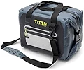 Titan タイタン Deep Freeze Air クーラーボックス 16L 30 Can 丸めて収納 保冷バッグ ソフトクーラー 折りたたみ 軽量  BBQ 釣り (グレー)