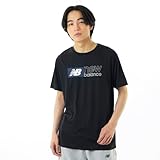 [ニューバランス] 半袖Tシャツ Sport Essentials パフォーマンス ショートスリーブグラフィックTシャツ AMT41000 ドライ 速乾 メンズ BK(ブラック)