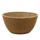 【2個入り】樹脂製ポット(植木鉢/プランター) ブラーシュ ボール型/25.5cm トープ 穴無し 〔ガーデニング用品/園芸〕