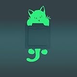 HUELE 3pcs Lumious Cat Sticker Glow in the Dark Ligth Switch Decor for Baby Nursery Room [並行輸入品]
