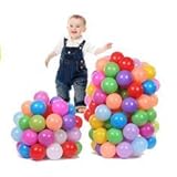 海洋ボールプールカラフルSwimingプラスチックボールソフトPit Toyメッシュバッグ( 7 cm