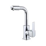 洗面器の完全な銅バルブ洗面器の温水と寒い洗面器の蛇口の銅のシングルホールのシングルホールの浴室ユニバーサルローテーション 立水栓 ( Style : B )