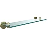 Allied Brass SB-1/22-SBR 22 by 5-Inch Single Glass Shelf by Allied Brass