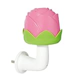 0.5W Plug in LED Night Light Lamp with Sensor Soft Brightness for Kids Baby Nursery Bedroom (red) [並