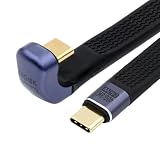 Xiwai USB4 40Gbps Type-C USB-C オス - オス 240W 100W 8K フラット スリム FPC データ 反対 U 字型 バックアングル ケーブル ノートパソコン 携帯電話用 13cm
