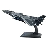 T Tooyful 1/100スケールJ-20戦闘機ダイキャストモデル、スタンドグッズ付き
