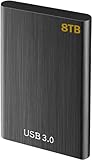 外付けHDD 2TB/4TB/6TB/8TB容量 USB3.0高速転送 2.5インチ超薄型外付けHDDポータブルハードディスク (8TB)