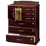 リビングチェスト 「全段鍵付き家具シリーズ」 木製 幅62cm×奥行32cm×高さ85cm 生活用品 インテリア 雑貨 インテリア 家具 収納家具 チェスト その他のチェスト [並行輸入品]