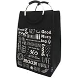 オープンランドリーバッグ　手提げ (ブラック)