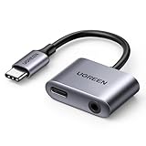 UGREEN USB C - 3.5mm ヘッドホンと充電器アダプター 2イン1 Type C to Aux オーディオジャック PD 60W 高速充電ドングル ヘッドホンイヤホン用 Samsung S25 Ultra iPad Pro Switch 2対応