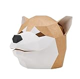 Speed mao 組み立て式 立体 ペーパークラフト 秋田犬 被って遊べる お面 工作