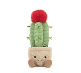 Jellycat Amuseables 鉢植えの月サボテンぬいぐるみ 8インチ | 植物とサボテンのぬいぐるみ | 楽しい装飾とギフト