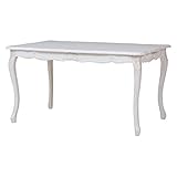 アンティーク風ダイニングテーブル リビングテーブル 【長方形 幅135cm】 木製 『ハンプトンシリーズ』 姫系 RKT-1692AW