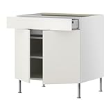 IKEA(イケア) FAKTUM アップロード ホワイト 80 cm 59890486 ベースキャビネット/ 棚板/引き出し/扉2枚付、アップロード ホワイト