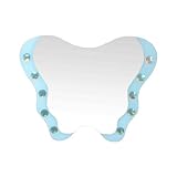 ミラー 鏡 洗面鏡 壁掛け バタフライ ホワイト [幅75×高60cm] INK-07010077G