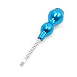 uxcell　ブルー　金属製のハンドル　2mm幅　磁気チップ　ミニマイナスドライバー