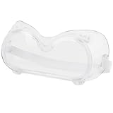 DealMuxゴムバンドクリアレンズプラスチックフルフレームスポーツワーキング安全ゴーグルホワイト