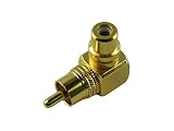 RCAプラグ RCAジャック 端子 ゴールド 24K 金メッキ L型 変換アダプター